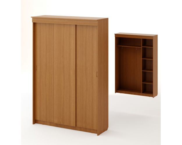 Шкаф-купе 3-х створчатый (Бук темный)