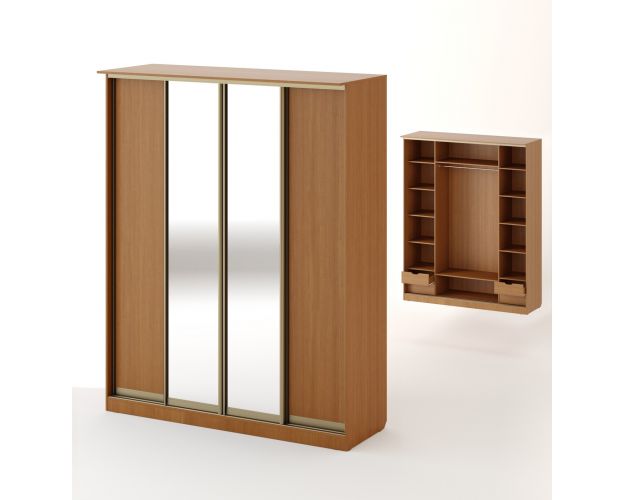 Шкаф-купе 4-х створчатый Боярд (Бук темный)