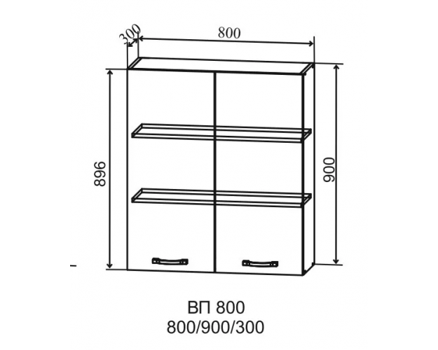 Ройс ВП 800 Шкаф верхний высокий (Кварц бежевый/корпус Серый)