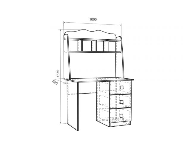 Стол Фэнтези белый рамух