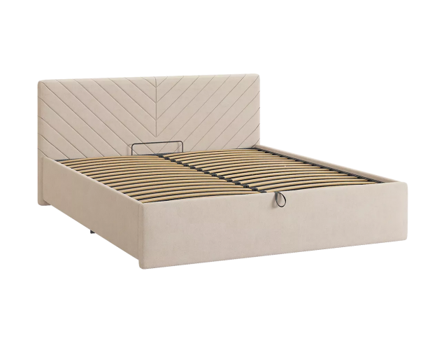 Кровать с подъемным механизмом 1600 Сандра 2 крем (велюр)